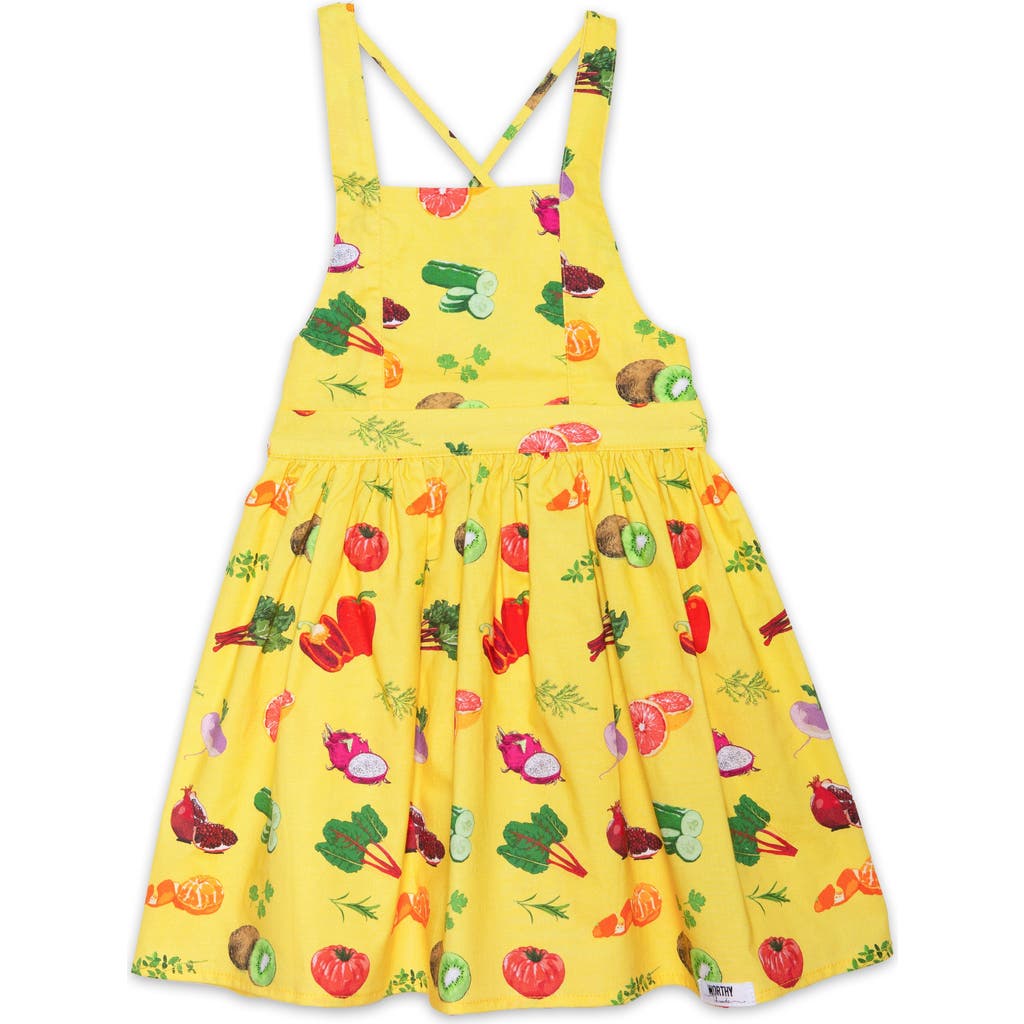 Worthy Threads Girls Tie Back Dress In Farmer's Market