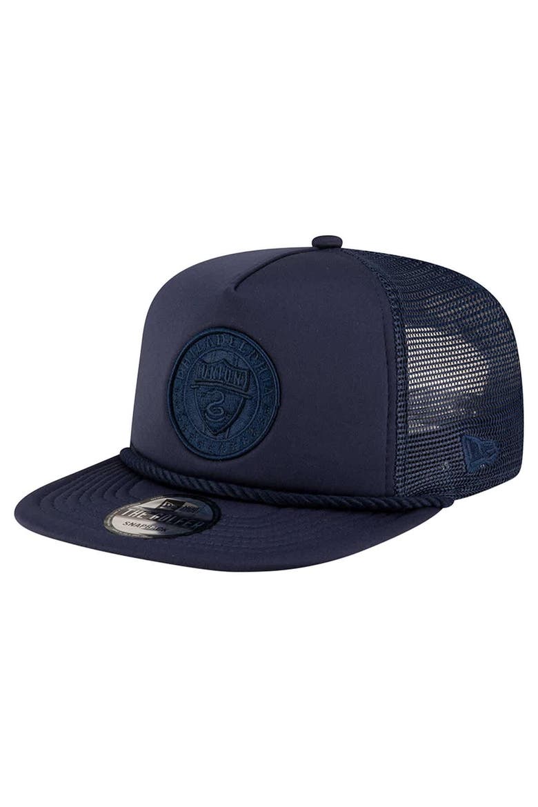 Men's New Era Navy Philadelphia Union Tone Golfer Snapback Hat, Main, color, Navy