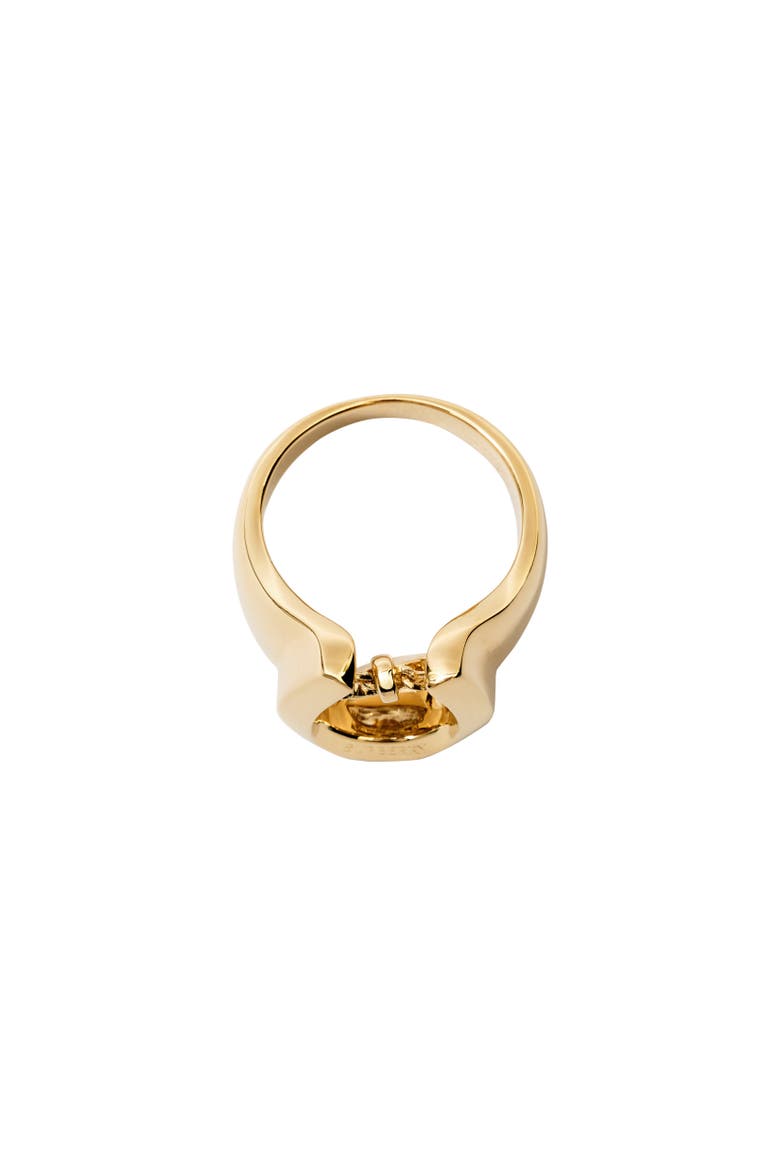 Horseshoe ring, Alternate, color, Gold/clear