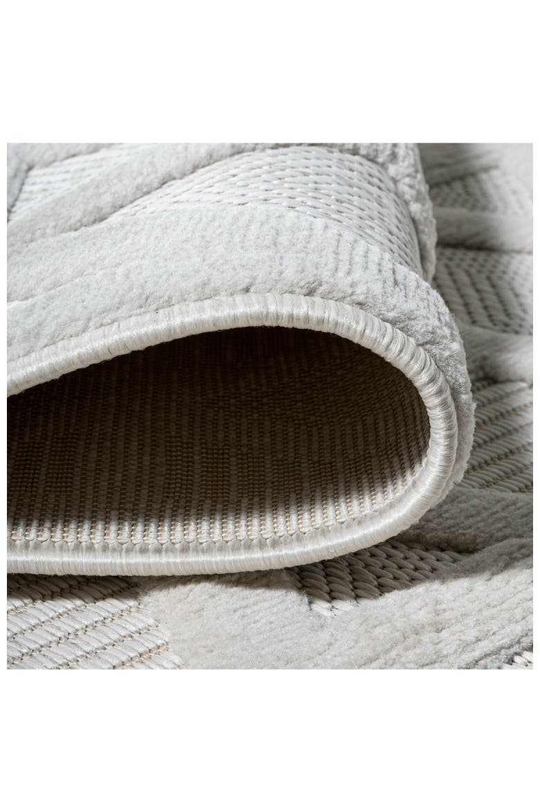 Talaia Neutral Geometric Indoor/Outdoor Area Rug, Alternate, color, Ivory