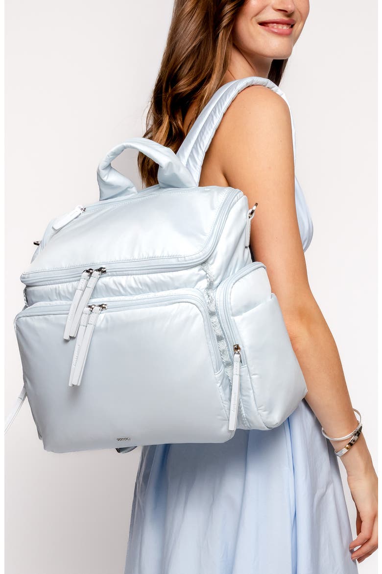 Large Baby Bag Diaper Bag, Alternate, color, BABY BLUE - LIGHT PASTEL BLUE