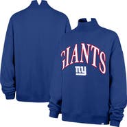'47 Women's '47 Royal New York Giants Oversized Vantage Mock Neck Sweatshirt