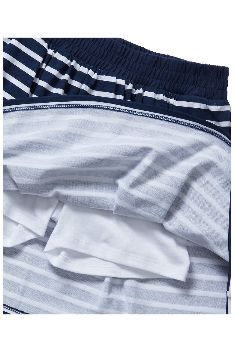 Girls Smocked Skorts, Alternate, color, Navy/White Stripe