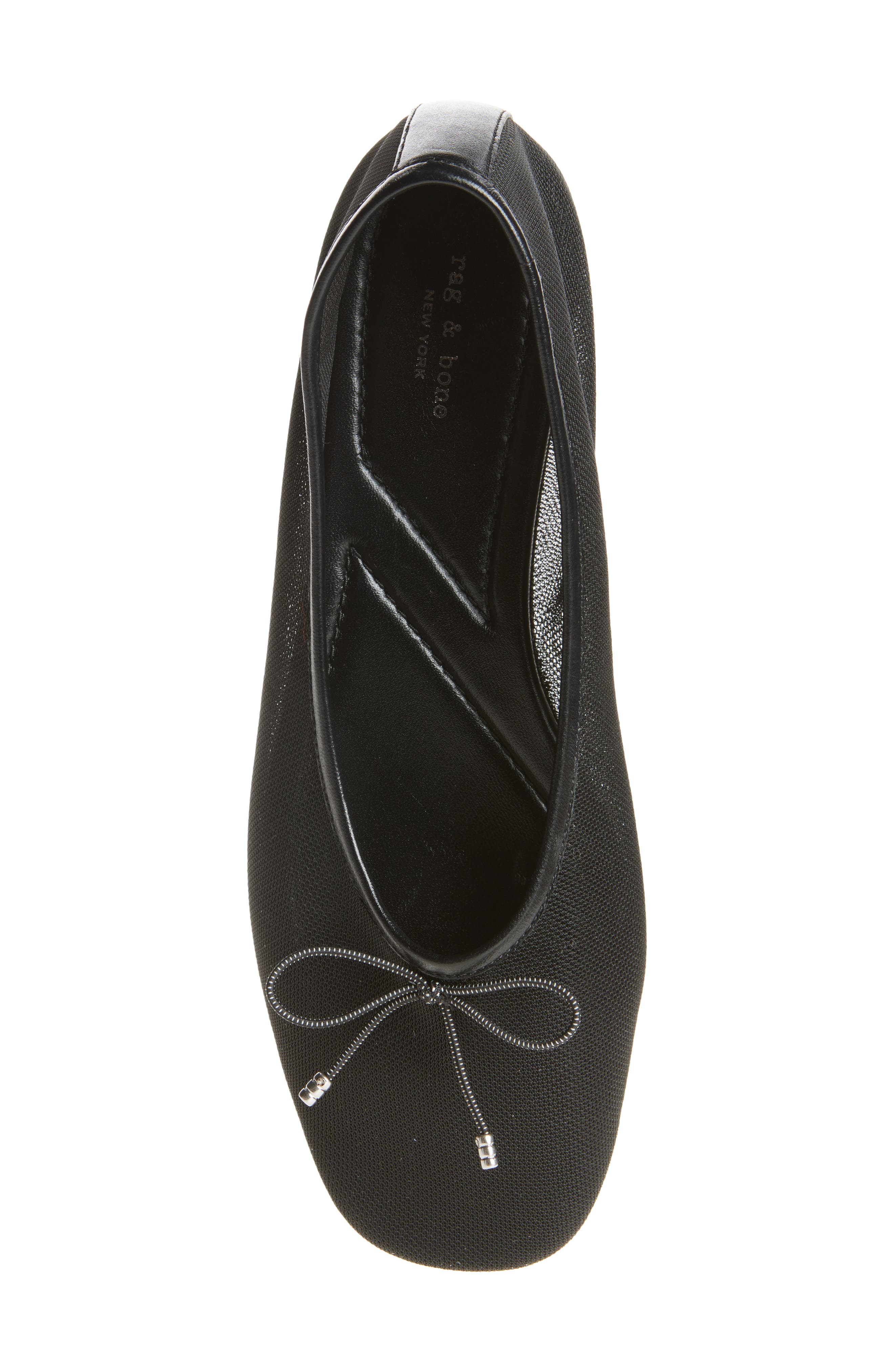 rag & bone <p>Poppi Ballet Flat (Women) </p>, Alternate, color, Black Mesh