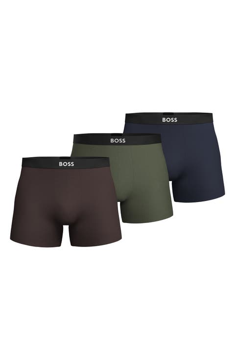 Assorted 3-Pack Stretch Cotton Boxer Briefs