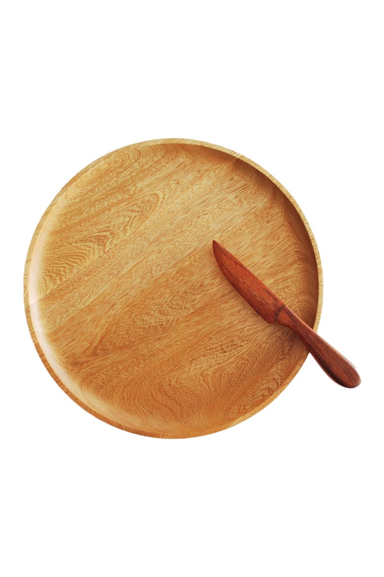 Rosa Morada Wooden Base Platter, Alternate, color, Natural