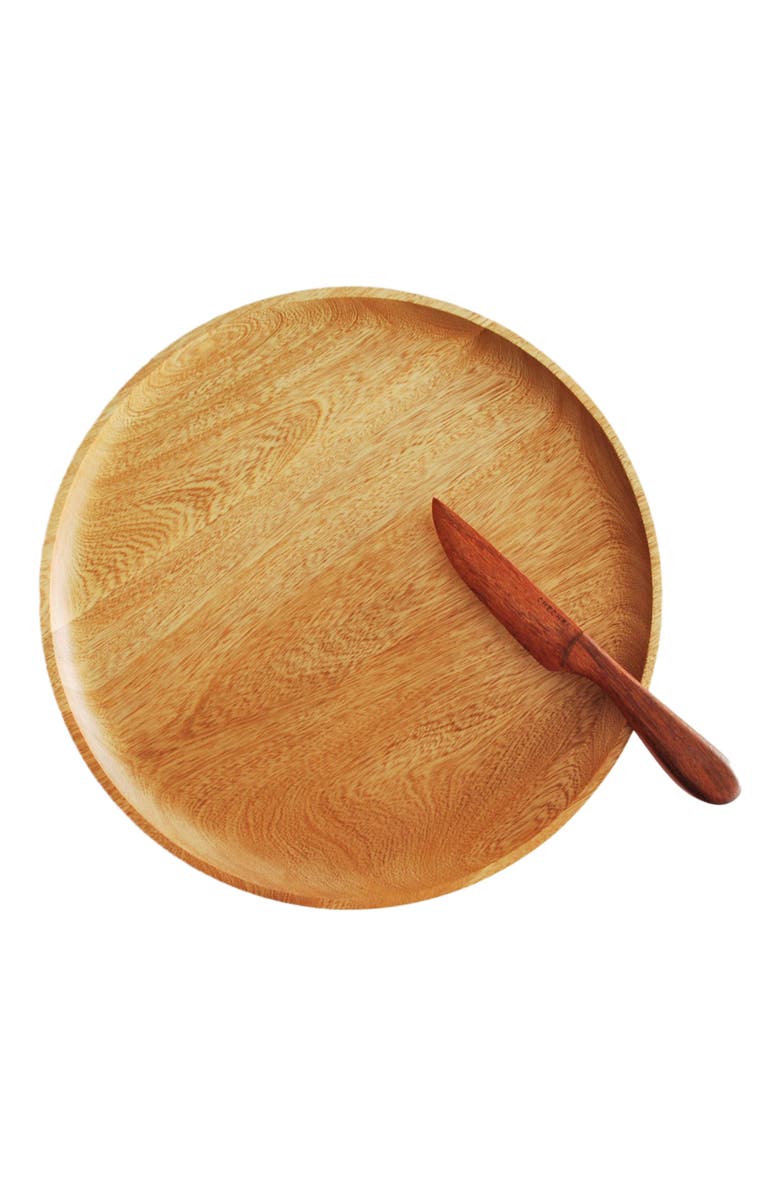 Chechen Wood Design Rosa Morada Wooden Base Platter, Alternate, color, Natural