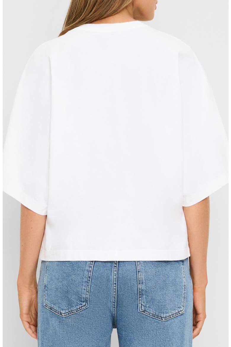 Callista Cape Sleeve Supima® Cotton T-Shirt, Alternate, color, WHITE