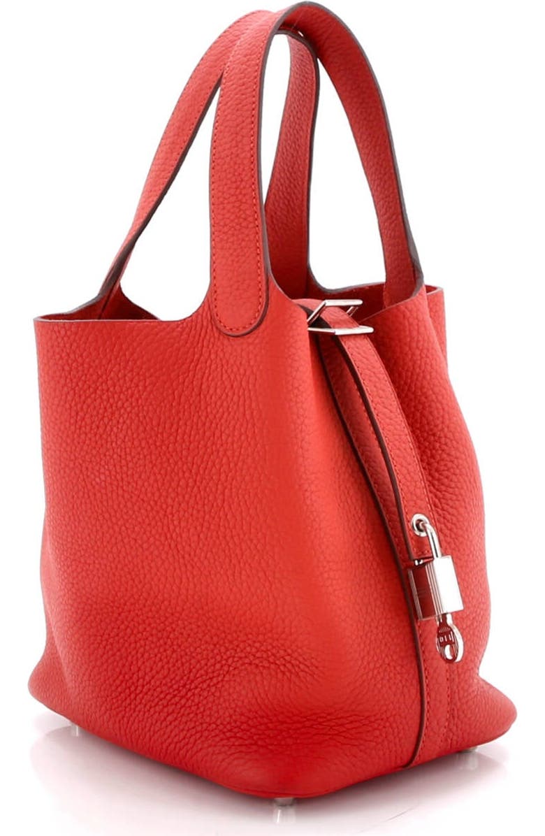 Pre-Owned Hermes Picotin Lock Bag Clemence PM, Alternate, color, Rouge Tomate