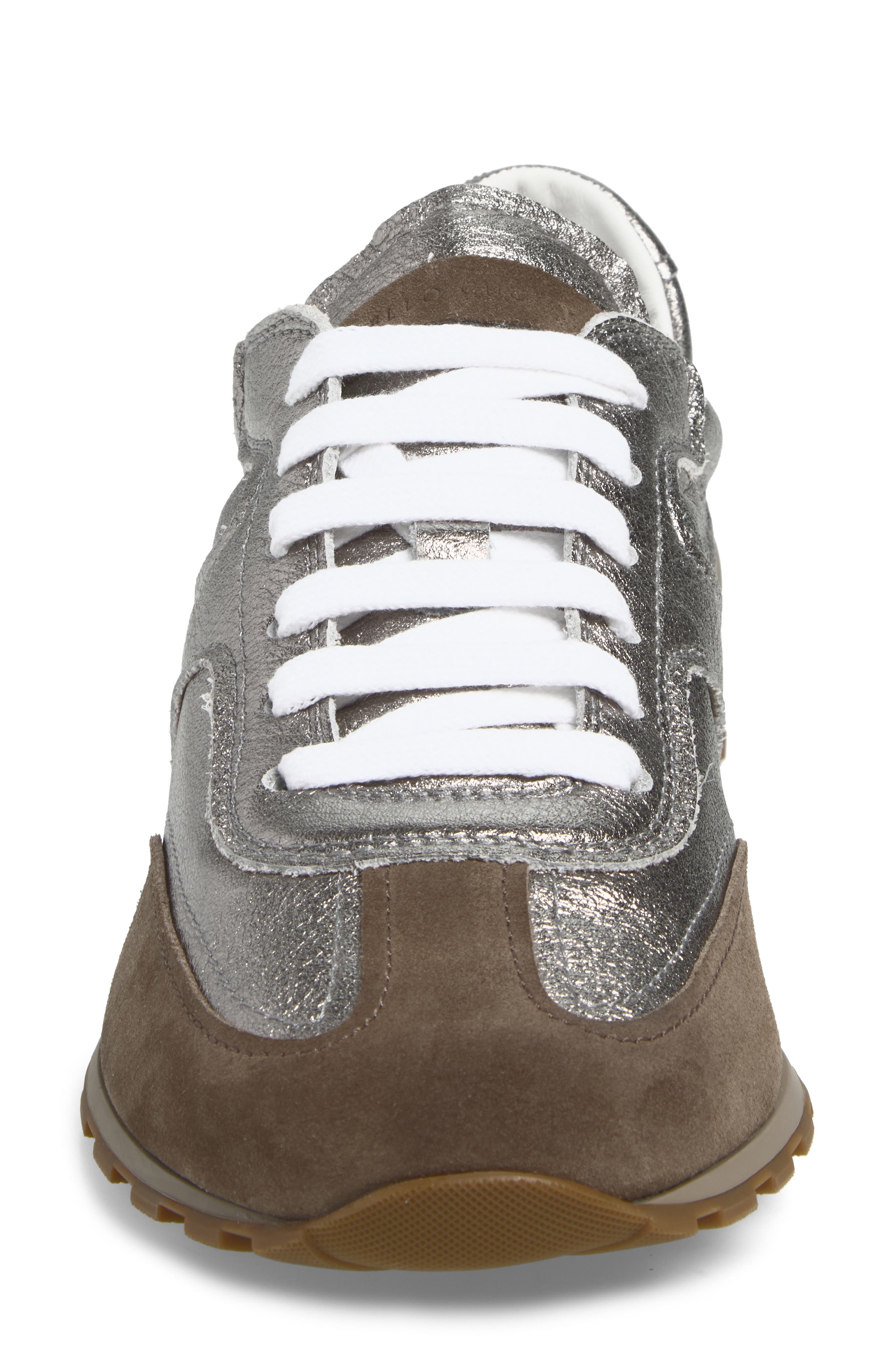 Brunello Cucinelli T-Toe Low Top Runner Sneaker, Alternate, color, Titanium