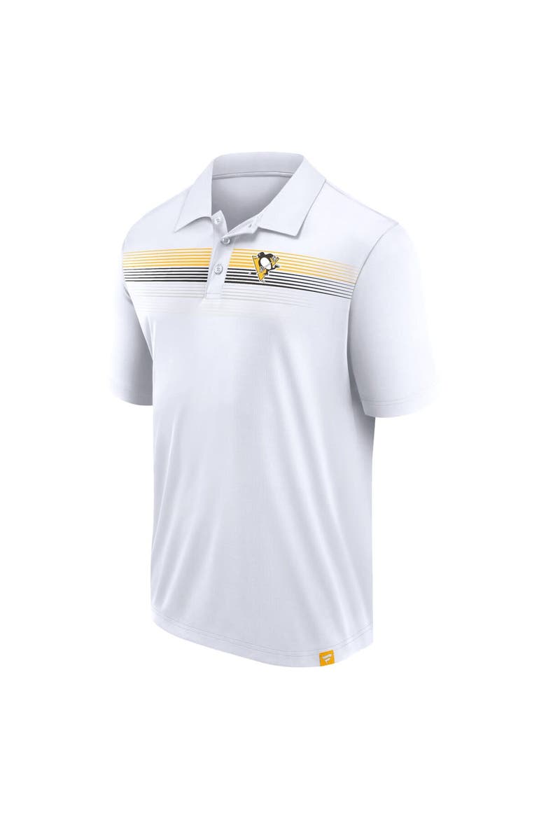 Men's Fanatics Branded White Pittsburgh Penguins Victory For Us Interlock Polo, Alternate, color, White