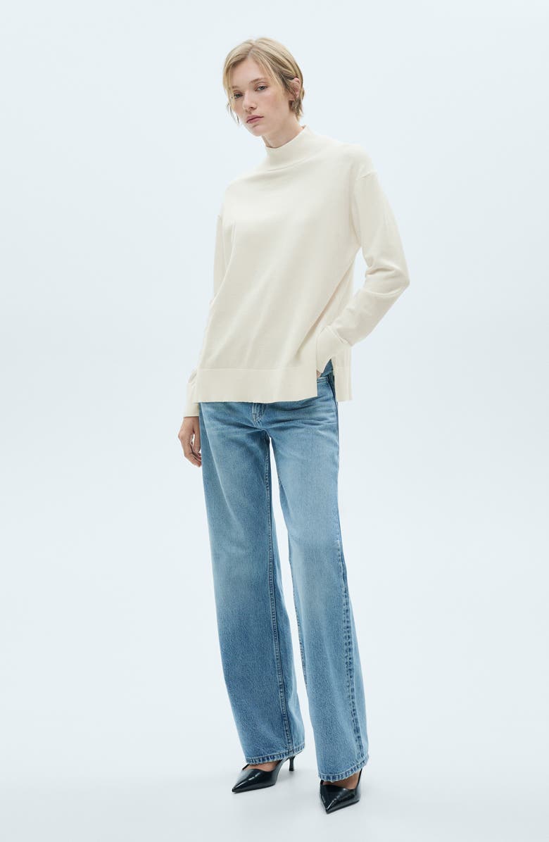 MANGO Perkins Mock Neck Sweater, Alternate, color, 