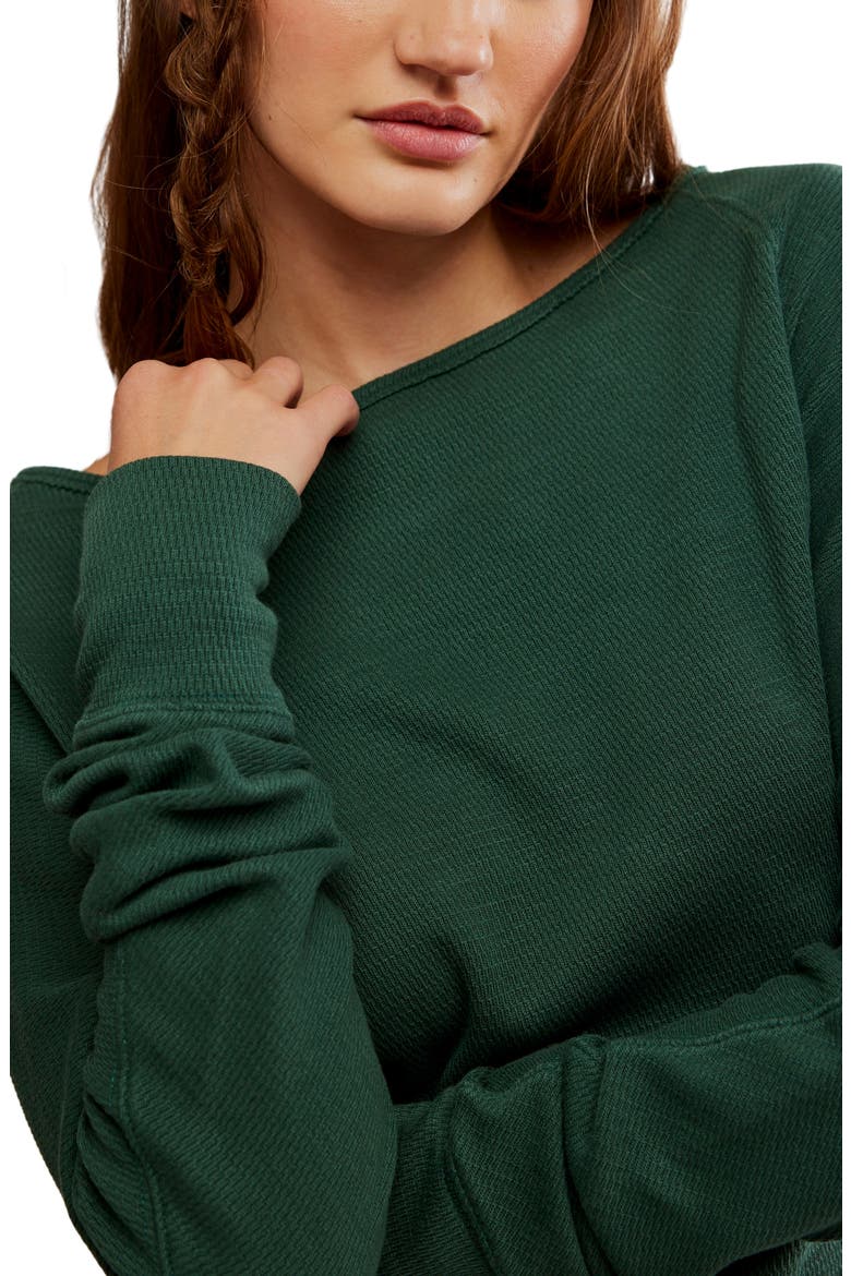 Jess One-Shoulder Thermal Top, Alternate, color, SEAMOSS