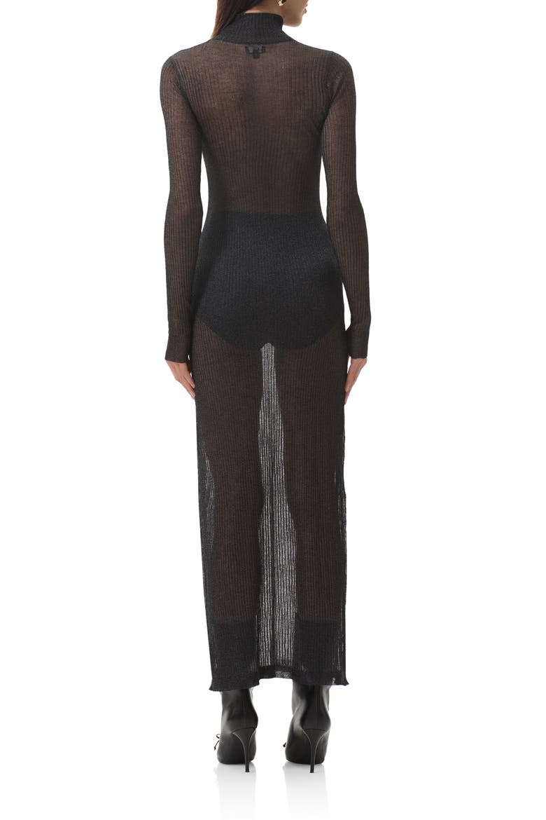 Vilas Long Sleeve Sweater Dress with Shorts, Alternate, color, NOIR