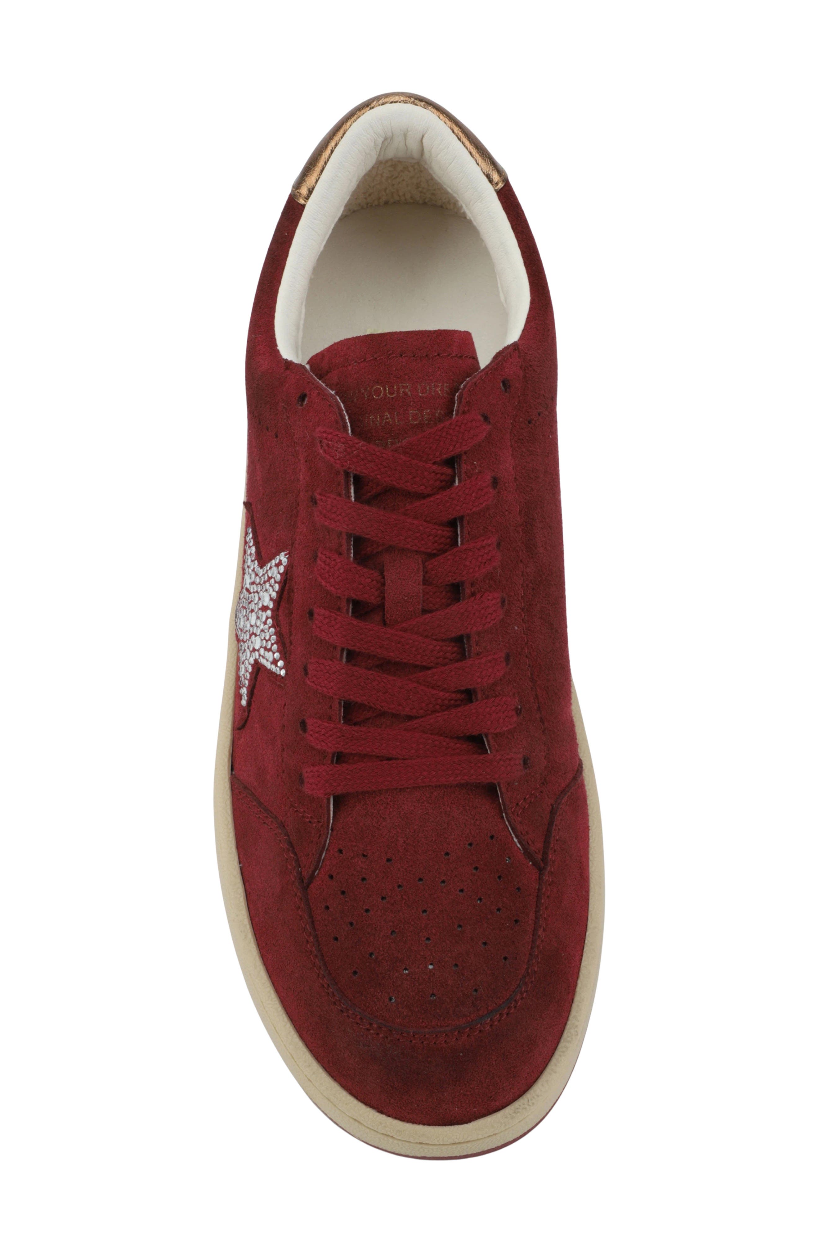 Eleanor Star Sneaker, Alternate, color, BURGUNDY