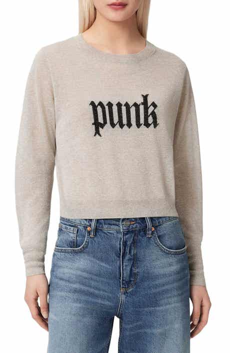 Deetz Metallic Punk Graphic Sweater