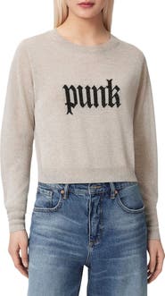 AllSaints Deetz Metallic Punk Graphic Sweater