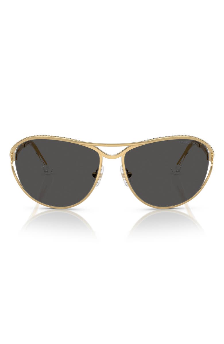 Swarovski 59mm Pilot Sunglasses, Main, color, Gold