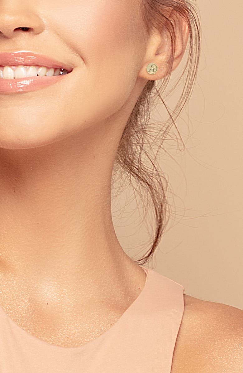 Ember Fine Jewelry 14K Gold Cherub Stud Earrings, Alternate, color, Gold