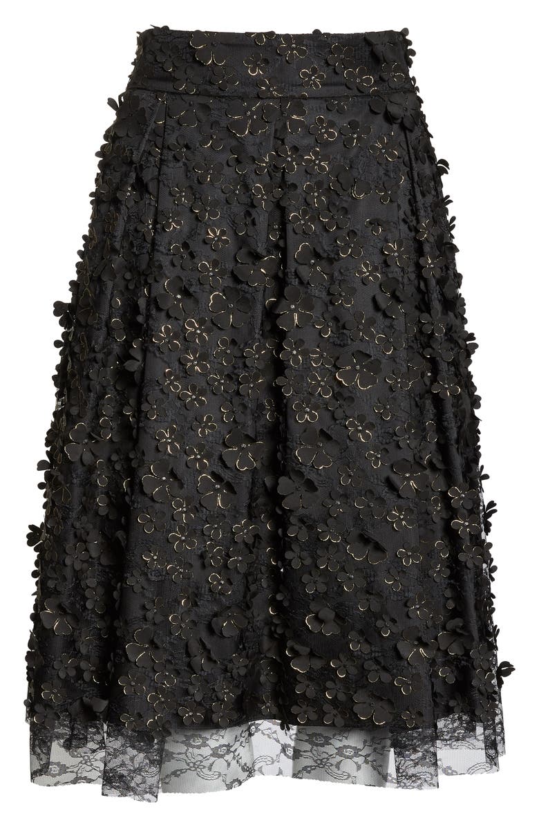 Eliza J 3D Flower Skirt, Alternate, color, 