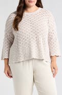 Eileen Fisher Open Stitch Organic Cotton Blend Sweater