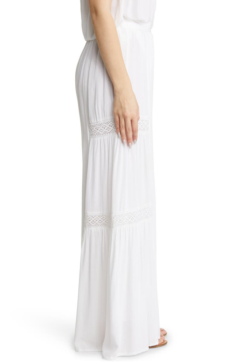 Rip Curl Alira Lace Inset Wide Leg Pants, Alternate, color, 