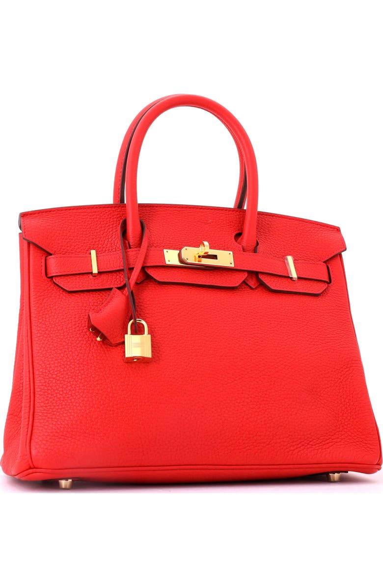 Pre-Owned Hermes Birkin Handbag Red Togo with Gold Hardware 30, Alternate, color, Geranuim