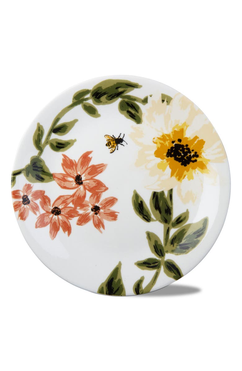 tag Bee Floral Ceramic Appetizer Plates - Multicolor Dining Set, Main, color, Multicolored
