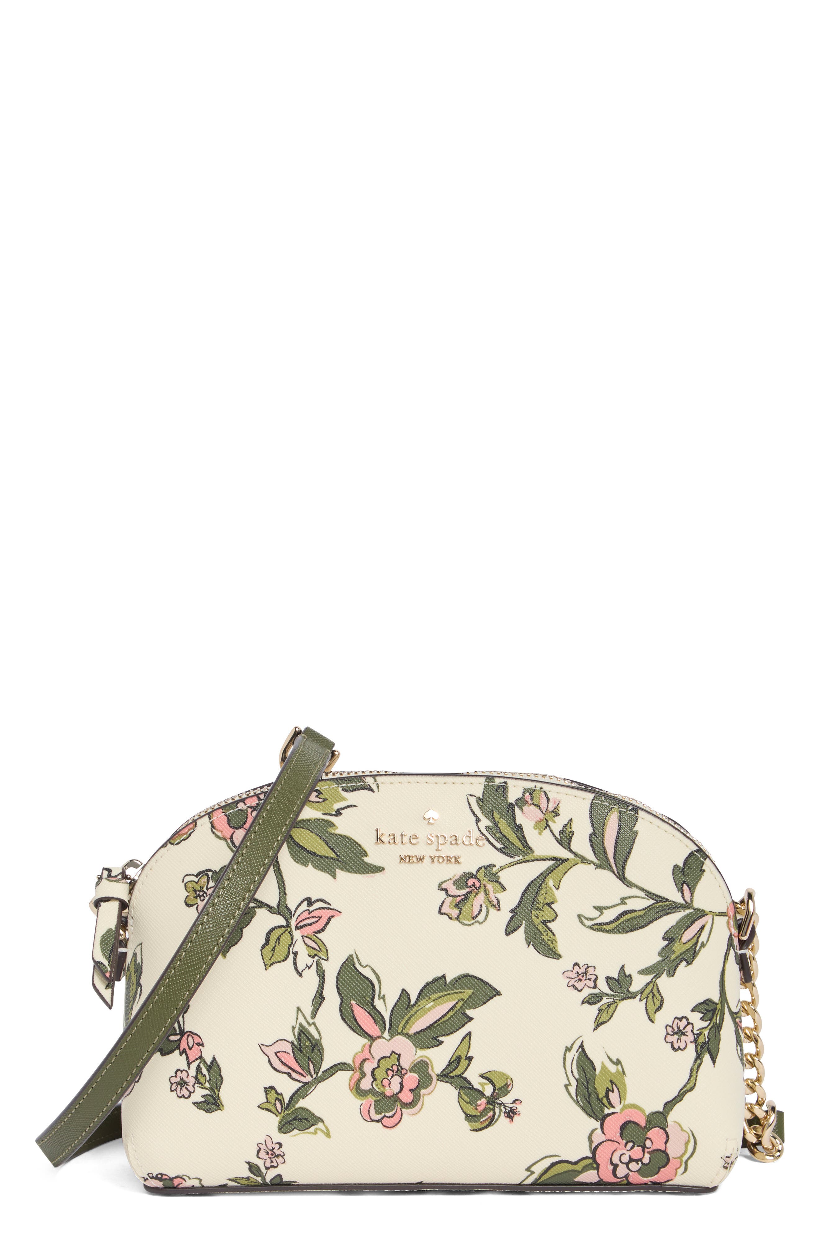 Cameron Forest Blooms Leather Crossbody Bag