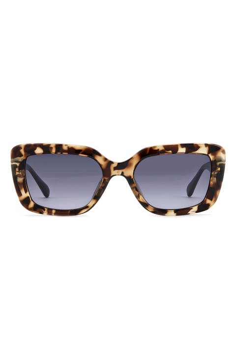52mm Gradient Rectangular Sunglasses