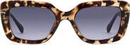 Fossil 52mm Gradient Rectangular Sunglasses