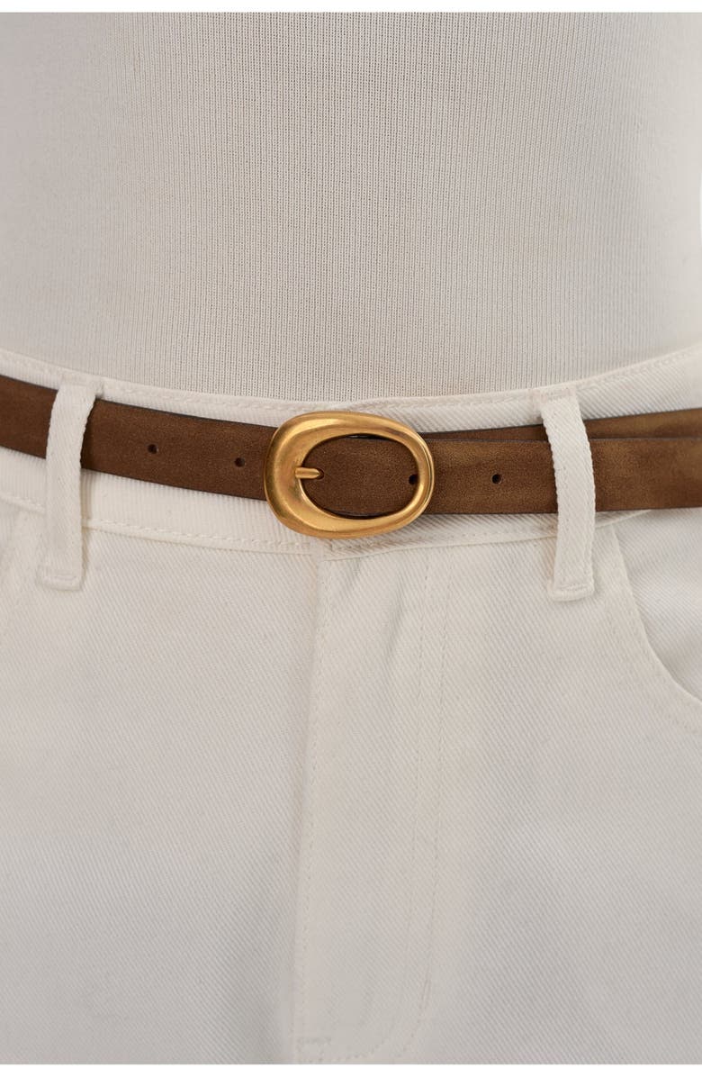 LAMARQUE Antibes | Suede Leather Belt, Alternate, color, Mid Brown