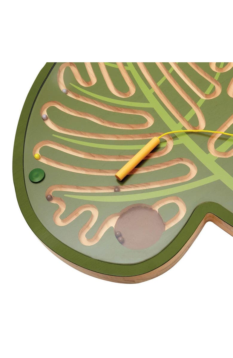 Kaplan Early Learning Company Nature's Paths Magnetic Leaf Mazes - Set of 3, Alternate, color, Green