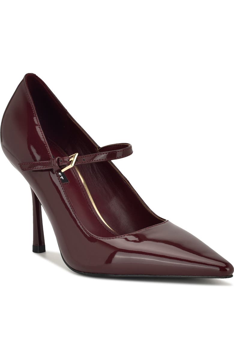Nine West Jinnie Pointed Toe Pump, Main, color, Dark Red