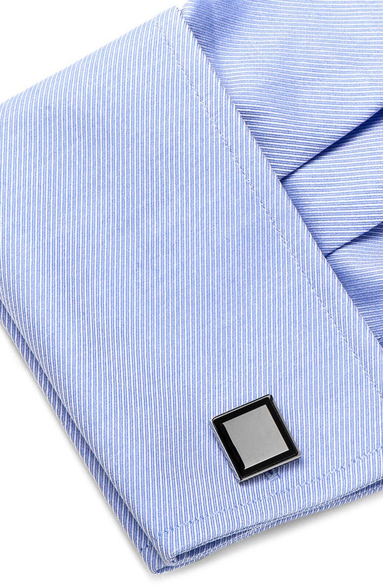 Cufflinks, Inc. Engravable Etched Square Cuff Links, Alternate, color, 