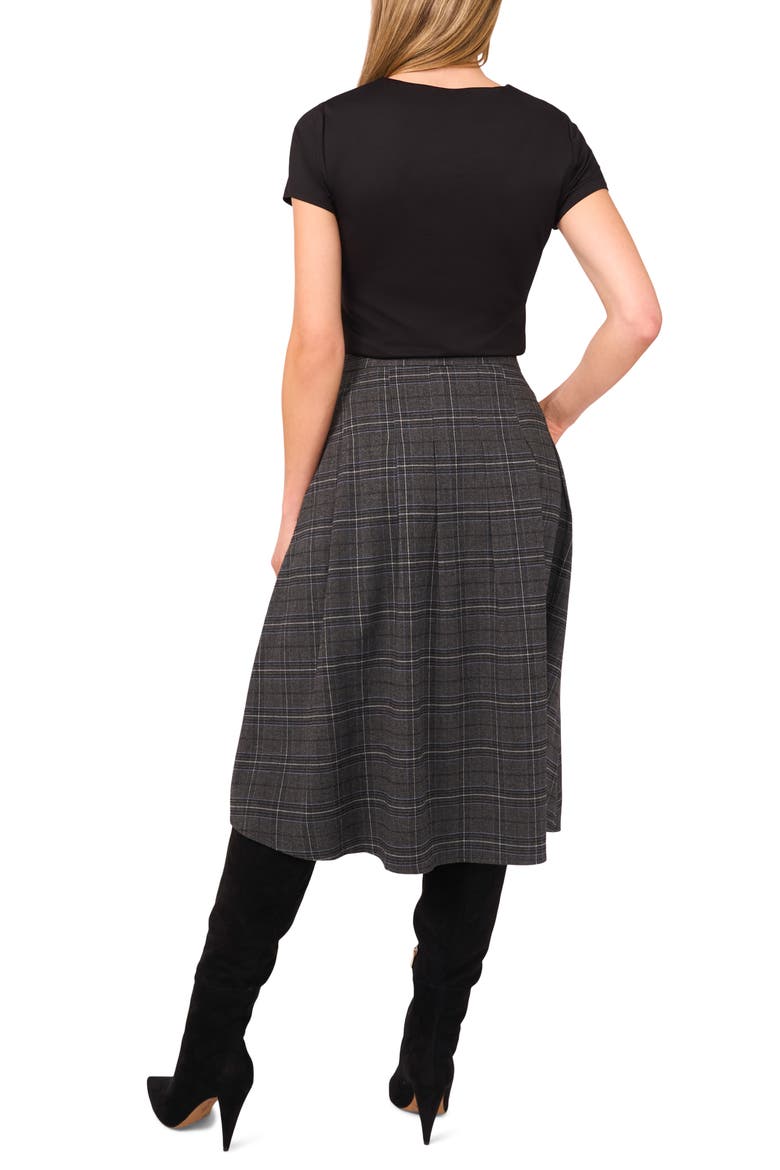 Pleated Midi Skirt, Alternate, color, AEGEAN BLUE