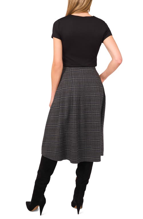 Halogenr Halogen(r) Pleated Midi Skirt In Multi
