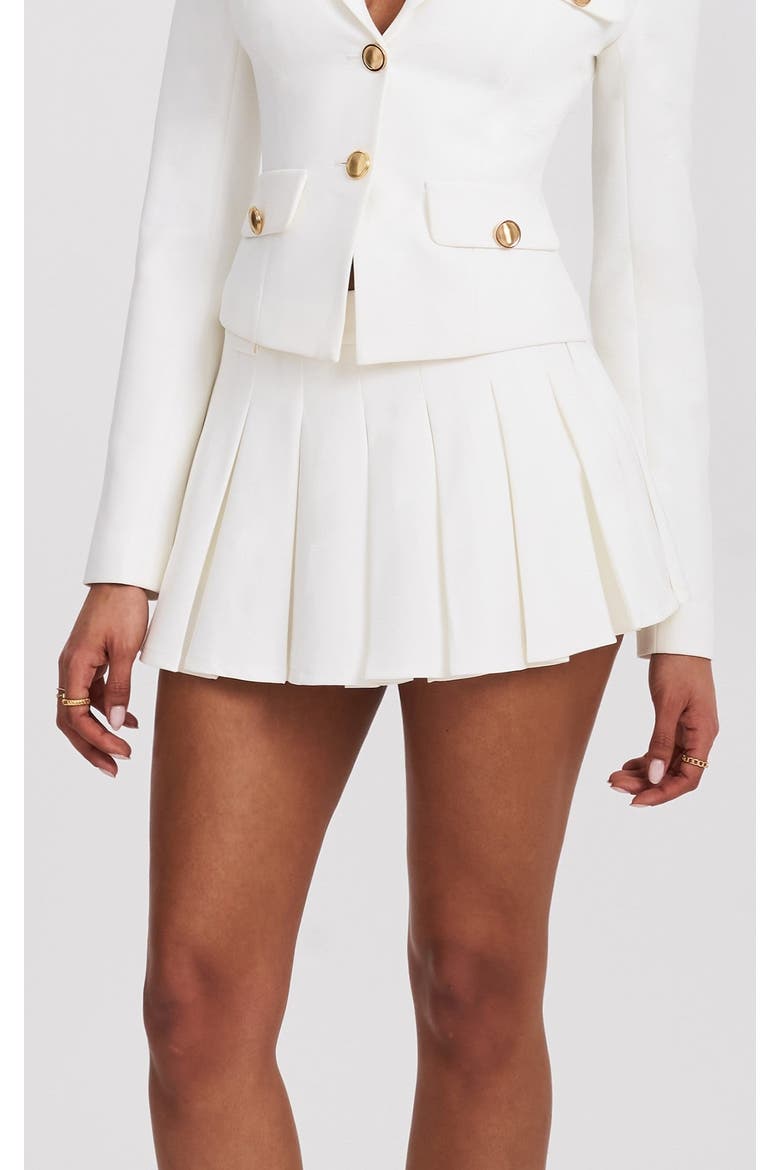 Oaklyyn Pleated Mini Skort, Main, color, White