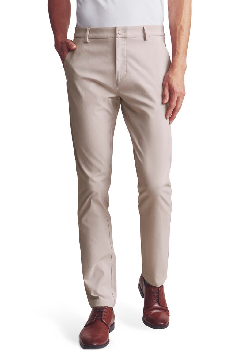 Gotham Slim Fit Water Repellent Pants, Main, color, FOSSIL GRAY