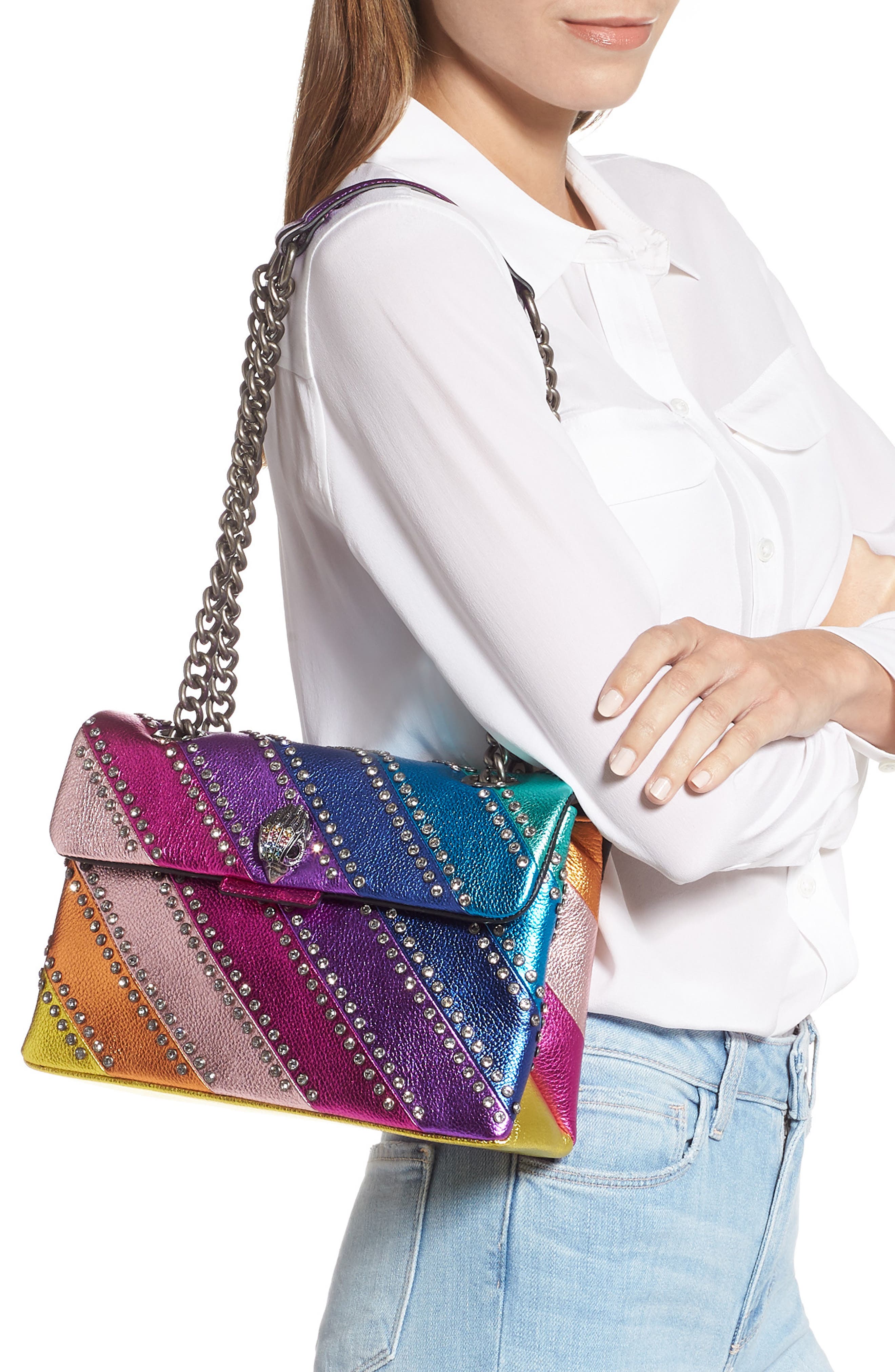 Kurt Geiger London Crystal Kensington Shoulder Bag, Alternate, color, 