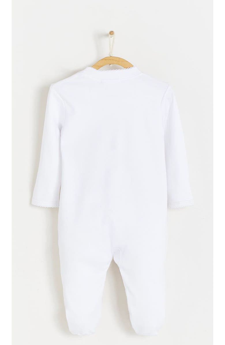 Babycottons Premium Peruvian Pima Cotton Logo Footie for Infant, Alternate, color, White