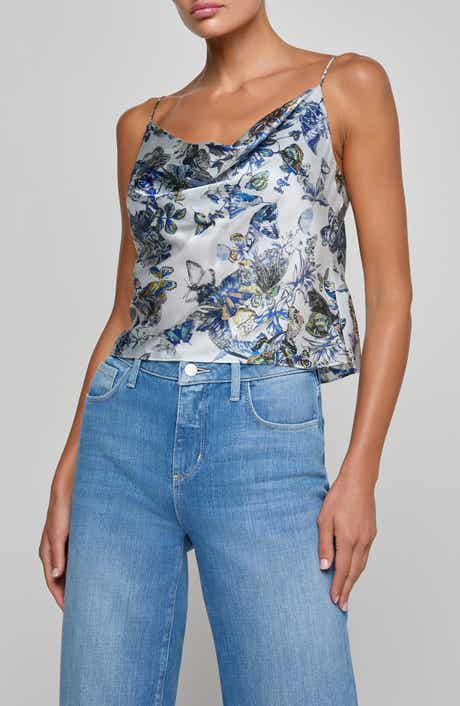 Calista Cowl Neck Silk Camisole