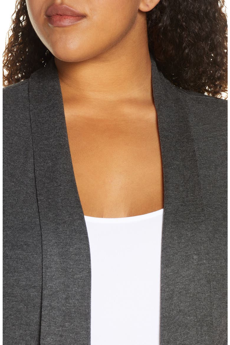 High/Low Cardigan, Alternate, color, CHARCOAL