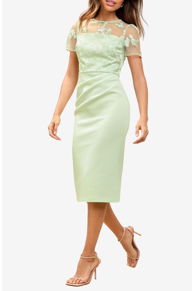 embroidered lace sheath dress Embroidered Lace Sheath Dress with Jacket