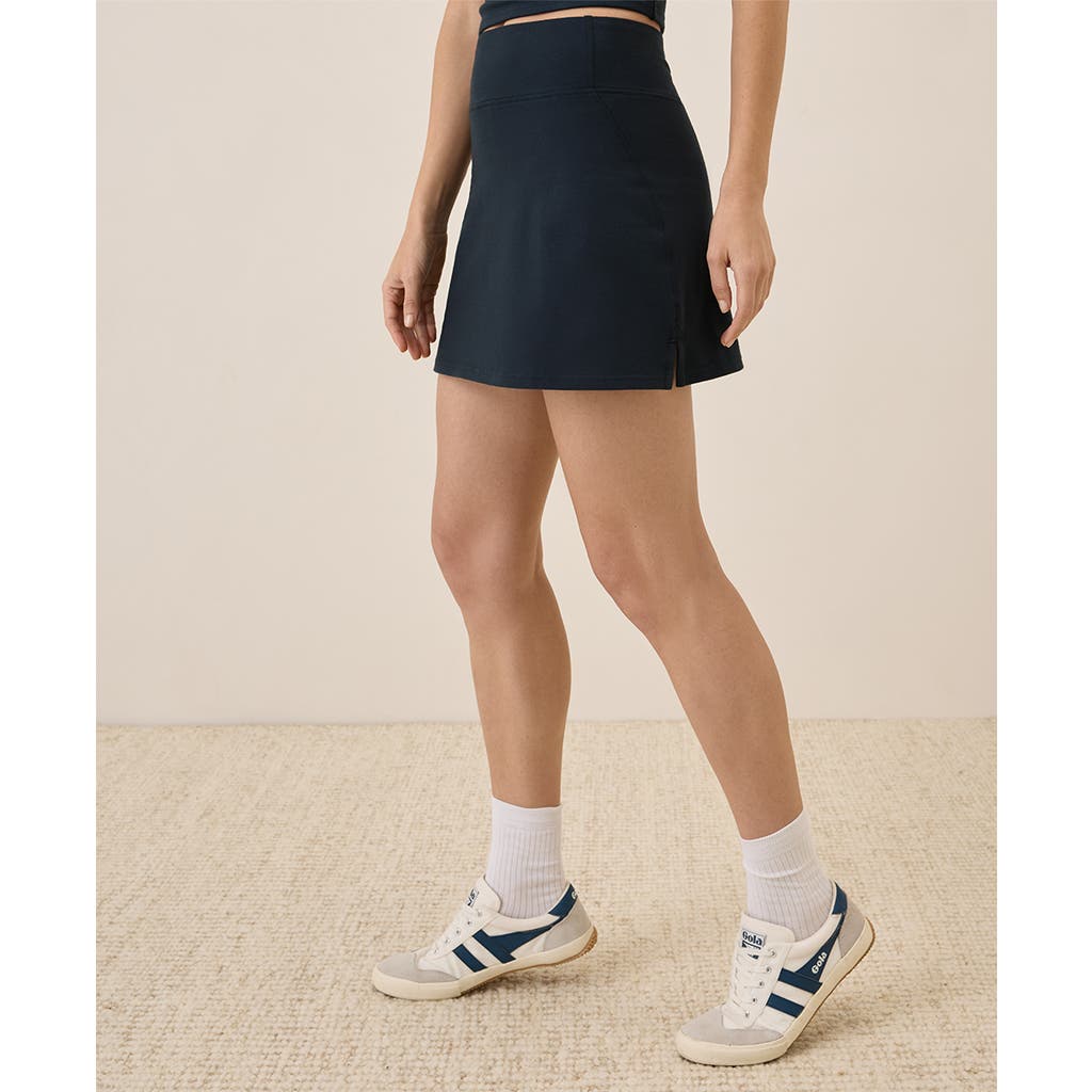 Pact On The Go-to Pocket Skort Made With Organic Cotton In Midnight Blue