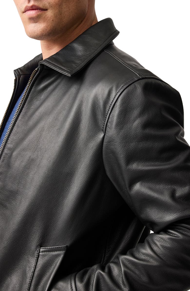 Rodd & Gunn Leadervale Leather Jacket, Alternate, color, Nero