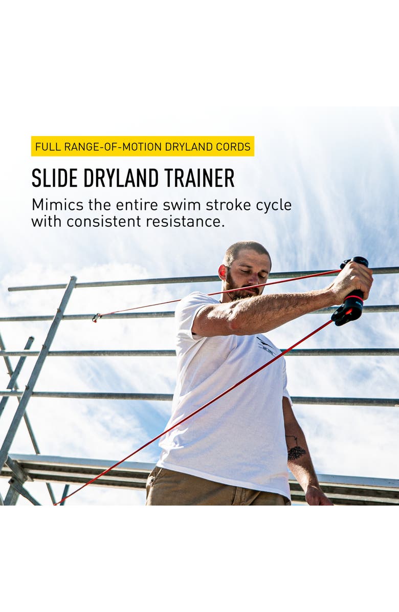 FINIS Slide Dryland Trainer Dual Handled Resistance Bands for Swim Strength Stroke Training 9mm Resistance, Alternate, color, Red