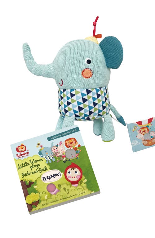 Bababoo And Friends® Kids' Lolo Elephant Hide-and-seek Book & Plush Set In Blue