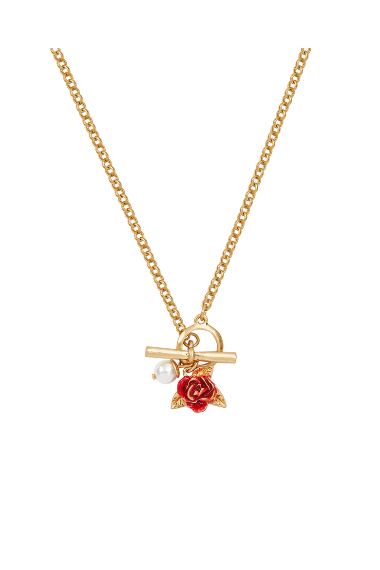 English Rose Pearl Gold Chain Necklace, Main, color, Gold