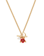 Fable England English Rose Pearl Gold Chain Necklace